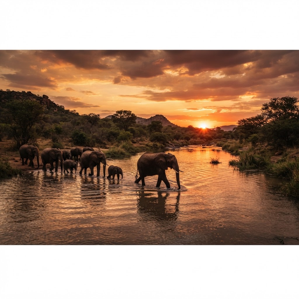 Open-vehicle safari game drive in Pilanesberg National Park